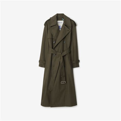 Long Gabardine Castleford Trench Coat in Otter 